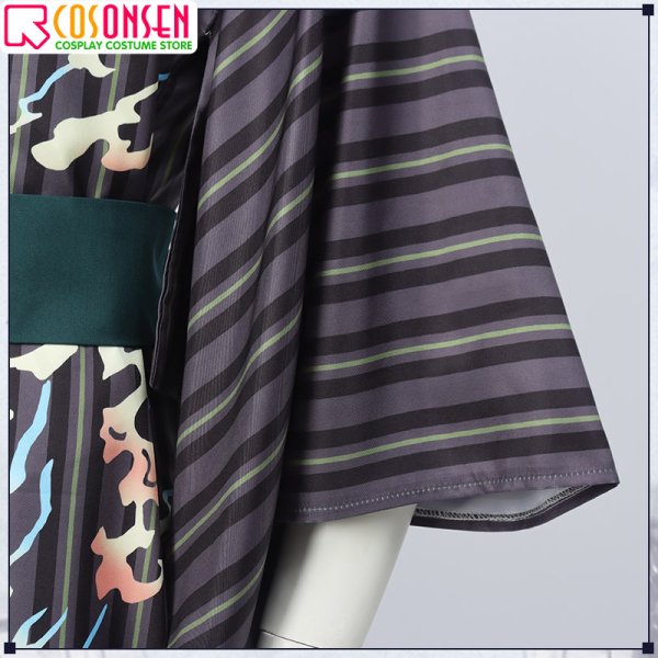 画像7: 【25%OFF】Fate/Grand Order FGO 蘆屋道満 朝顔柄の浴衣(呪) コスプレ衣装 (7)