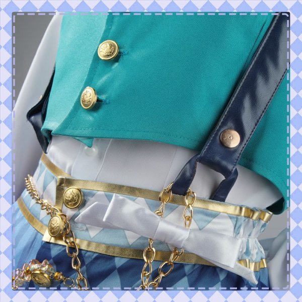 画像13: ツイステ風 薔薇の王国のホワイトラビットフェス デュース コスプレ衣装 (13)