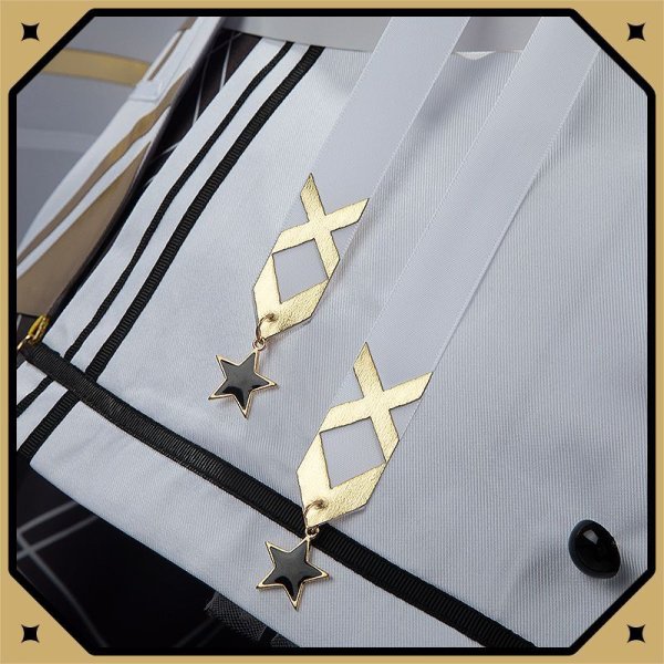 画像11: バーチャルYouTuber Vtuber 星川サラ 白軍服 新衣装 コスプレ衣装 (11)