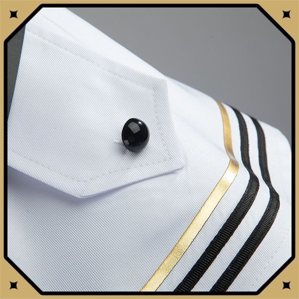 画像14: バーチャルYouTuber Vtuber 星川サラ 白軍服 新衣装 コスプレ衣装 (14)