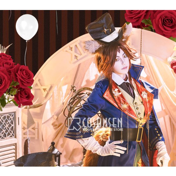 画像5: ツイステ風 ステージ・イン・プレイフルランド　〜踊る人形と幻の遊園地〜 フェロー・オネスト コスプレ衣装(耳、尻尾付き） (5)