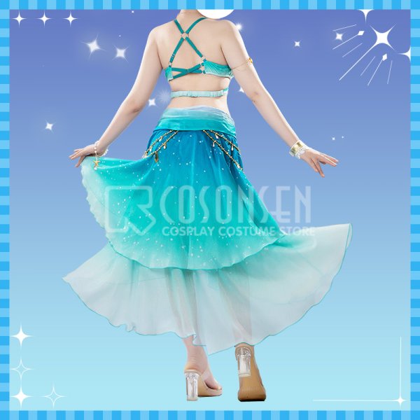 画像4: 【25％OFF】ウマ娘プリティーダービー 波間のエメラルド サイレンススズカ 水着 コスプレ衣装 (4)