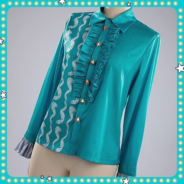 画像9: 【25％OFF】ツイステ風 ハロウィン ステージ・イン・プレイフルランド 〜踊る人形と幻の遊園地〜 フロイド コスプレ衣装 (9)