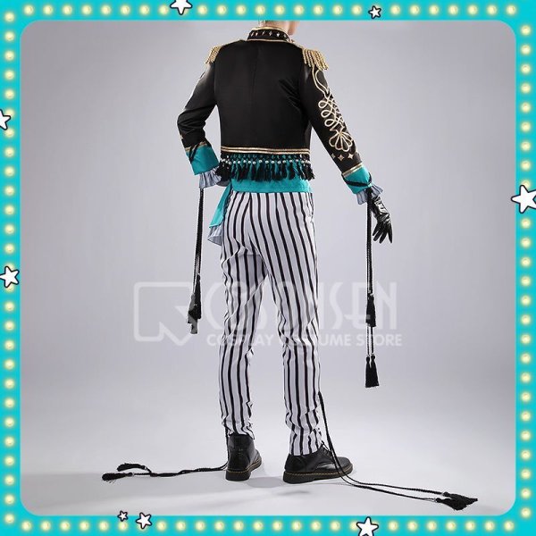 画像3: 【25％OFF】ツイステ風 ハロウィン ステージ・イン・プレイフルランド 〜踊る人形と幻の遊園地〜 フロイド コスプレ衣装 (3)