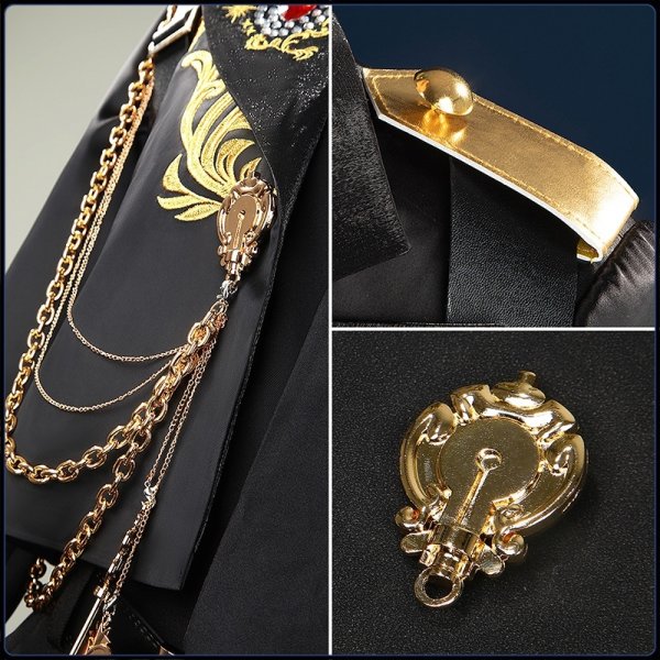 画像8: ツイステ風 5周年新衣装 エース / ケイト / デュース / トレイ / リドル コスプレ衣装（金属飾りパーツ ver.） (8)