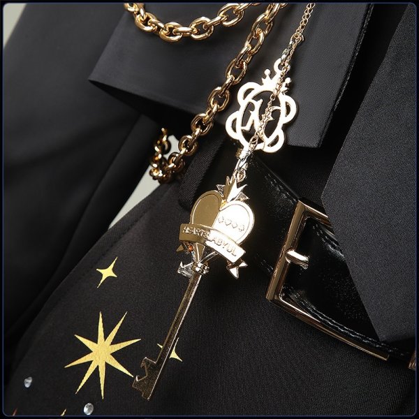 画像9: ツイステ風 5周年新衣装 エース / ケイト / デュース / トレイ / リドル コスプレ衣装（金属飾りパーツ ver.） (9)