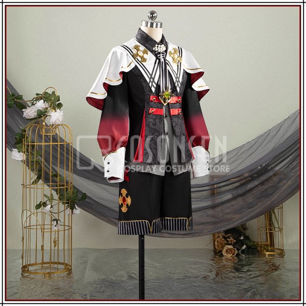 画像7: 【25%OFF】あんスタ風 堕天使の晩餐会衣装 仙石忍 朱桜司 コスプレ衣装 (7)