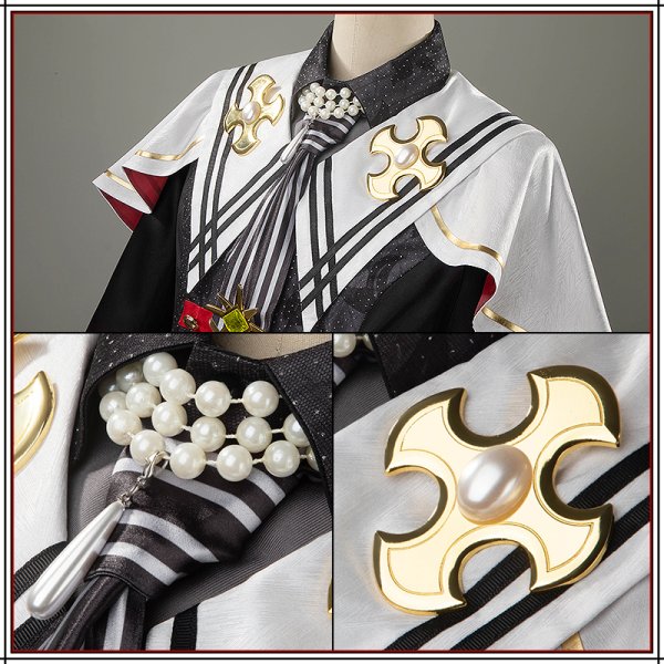 画像11: 【25%OFF】あんスタ風 堕天使の晩餐会衣装 仙石忍 朱桜司 コスプレ衣装 (11)