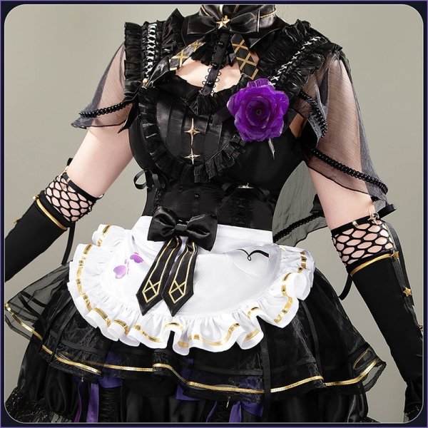 画像6: バーチャル YouTuber Vtuber 星川サラ ゴスロリ風 新衣装 コスプレ衣装 (6)