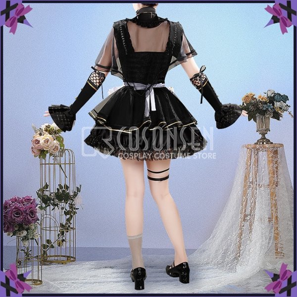 画像3: バーチャル YouTuber Vtuber 星川サラ ゴスロリ風 新衣装 コスプレ衣装 (3)