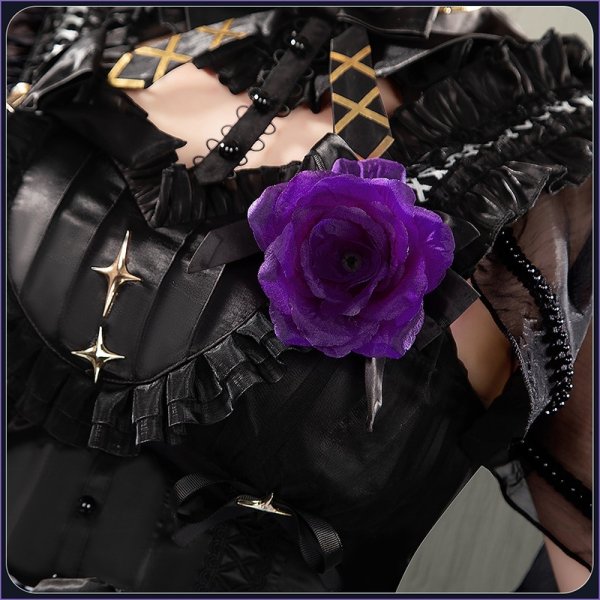 画像7: バーチャル YouTuber Vtuber 星川サラ ゴスロリ風 新衣装 コスプレ衣装 (7)