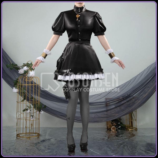 画像5: バーチャルYouTuber Vtuber エイプリルフール 風楽カナちゃん メイド服 コスプレ衣装 (5)