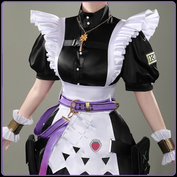 画像6: バーチャルYouTuber Vtuber エイプリルフール 風楽カナちゃん メイド服 コスプレ衣装 (6)