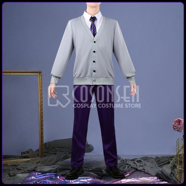 画像4: 【25％OFF】ツイステ風 ボードゲーム部 クラブ・ウェア アズール コスプレ衣装(バッグ付き) (4)