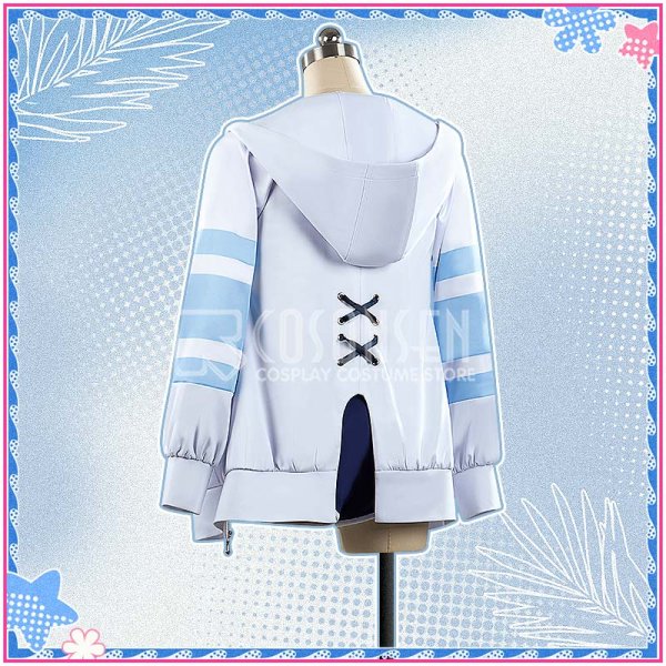 画像3: 【25％OFF】ウマ娘 プリティーダービー 夏凪ネイビードロップ シュヴァルグラン 水着 コスプレ衣装 (3)