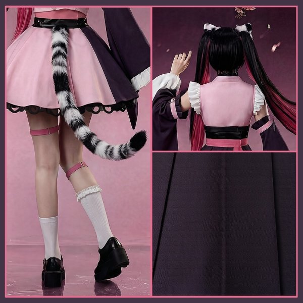 画像4: 【25％OFF&35-45日間発送予定】超かぐや姫! 駒沢乃依 コスプレ衣装（耳、尻尾なし） (4)