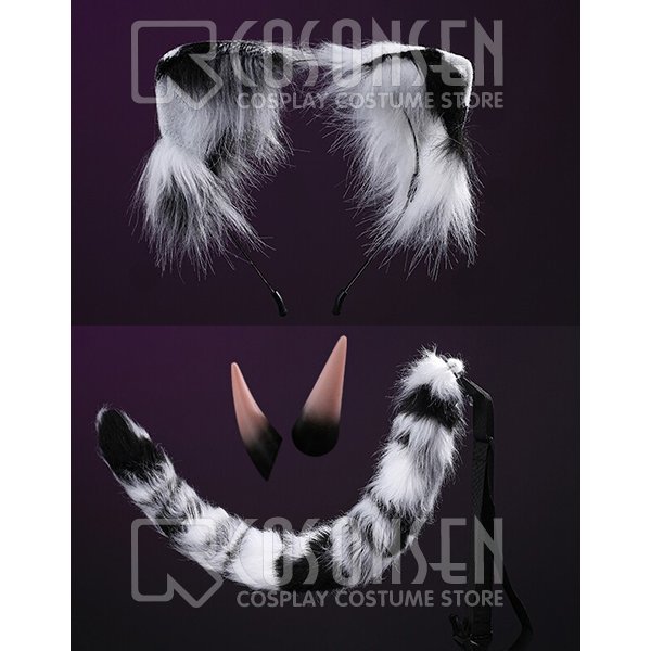 画像2: 超かぐや姫! 駒沢乃依 角、耳と尻尾 コスプレ道具 (2)
