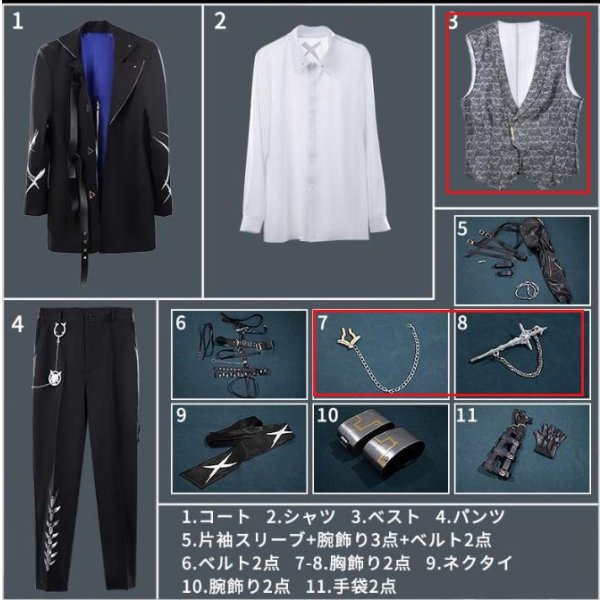 画像2: バーチャルYouTuber Vtuber 小柳 誕生日新衣装 ベストと胸飾り2点のみ バラ売り (2)