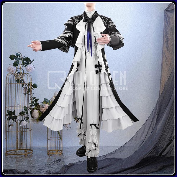 画像2: 【25%OFF】バーチャルYouTuber Vtuber ミラン Gothic Night グッズ衣装 コスプレ衣装 (2)