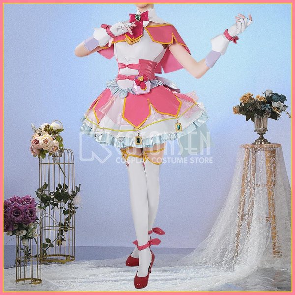 名探偵プリキュア キュアミスティック コスプレ衣装 女性Lサイズ フルセット 名探偵プリキュア！ キュアミスティック コスプレ衣装