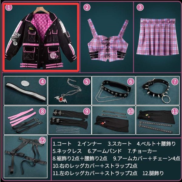 画像2: バーチャルYouTuber Vtuber 魔界ノりりむ 宇宙コンセプト新衣装 コートのみ バラ売り＆修正 (2)