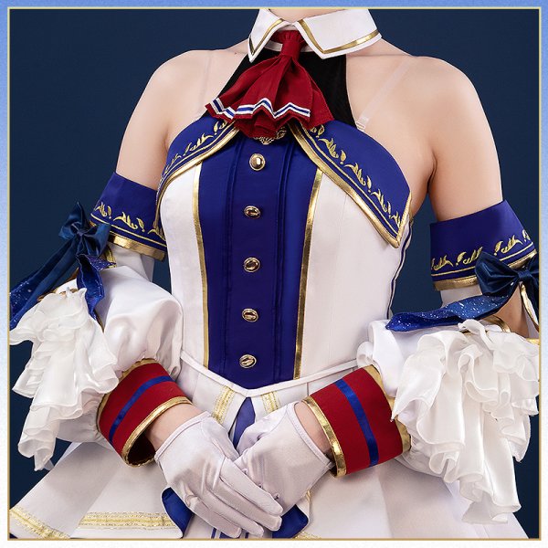 画像4: 【25％OFF】ウマ娘 プリティーダービー ヴィクトワールピサ 勝負服 コスプレ衣装 (4)