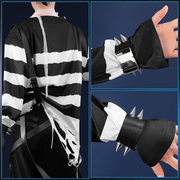 画像5: 【25％OFF】バーチャルYouTuber Vtuber 囚人番号400 ショウ Cellmates衣装 コスプレ衣装 (5)