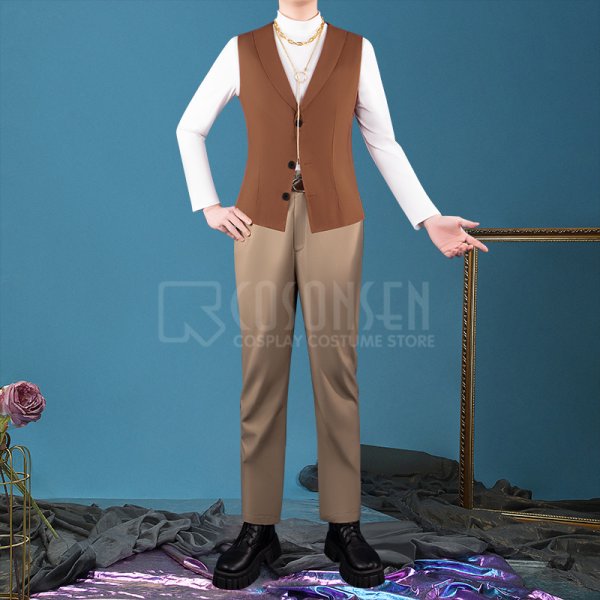 画像4: 【25％OFF】ツイステ風 [ラ・ボンボニエール] アズール コスプレ衣装 (4)
