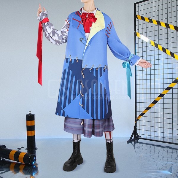 画像2: 【25％OFF】ツイステ風 ビッグ・チェック エペル コスプレ衣装 (2)