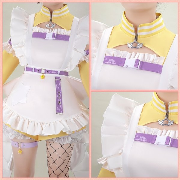 画像5: 【25％OFF】【30日間ぐらい発送予定】バーチャルYouTuber Vtuber ぽめろ・ぱんち コスプレ衣装 (5)