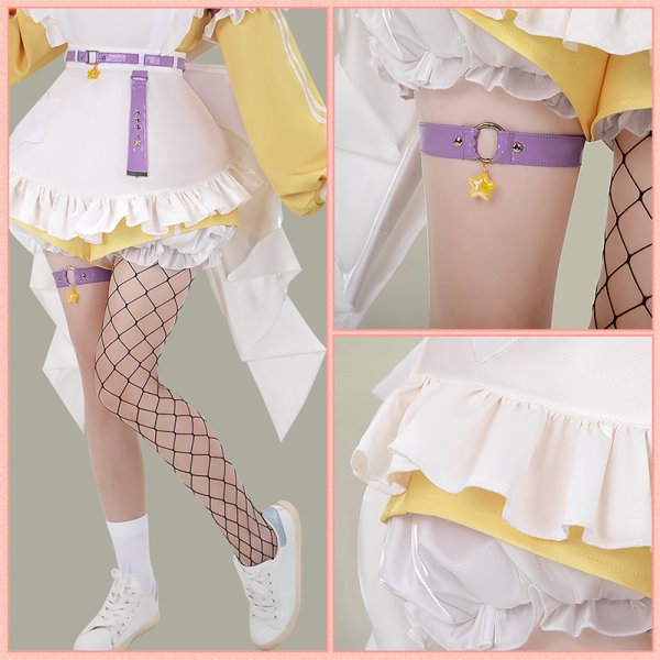 画像6: 【25％OFF】【30日間ぐらい発送予定】バーチャルYouTuber Vtuber ぽめろ・ぱんち コスプレ衣装 (6)