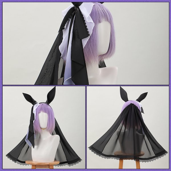 画像8: 【25％OFF】ウマ娘 プリティーダービー 幽玄薔薇 マンハッタンカフェ 花嫁 コスプレ衣装 (8)
