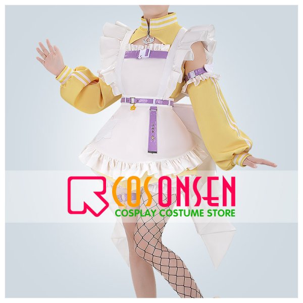 画像1: 【25％OFF】【30日間ぐらい発送予定】バーチャルYouTuber Vtuber ぽめろ・ぱんち コスプレ衣装 (1)
