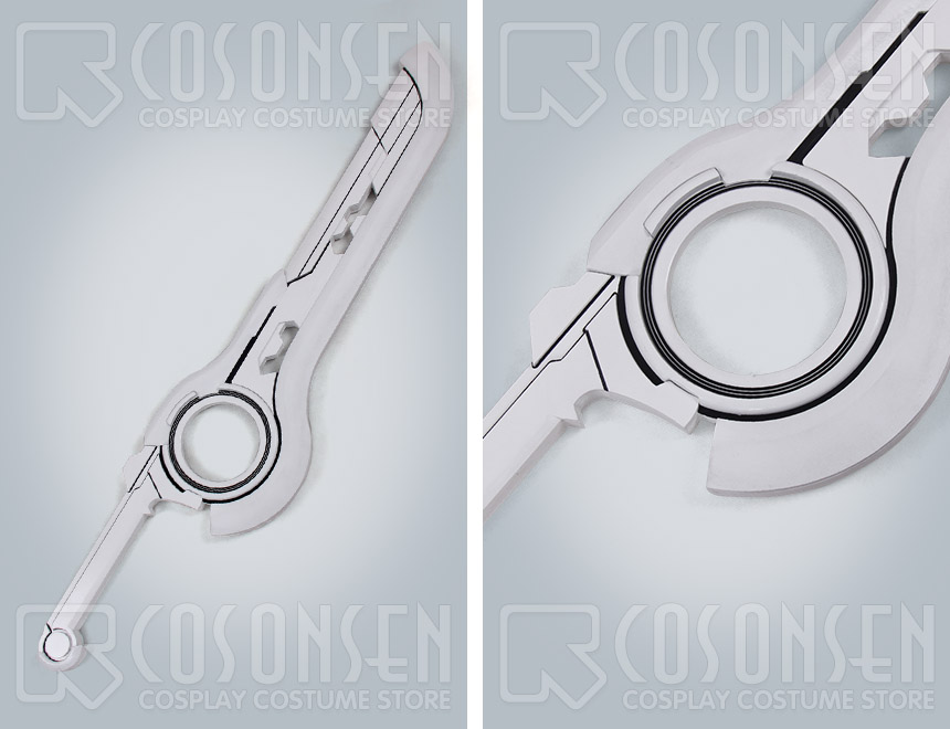 画像: ゼノブレイド　Xenoblade　シュルク　Shulk　神剣モナド　武器（白）　コスプレ道具120cm