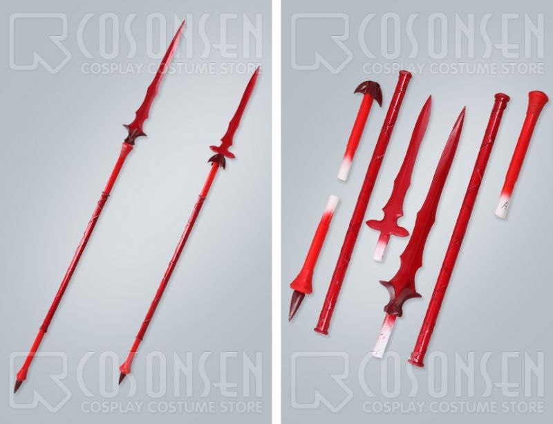 画像: Fate/Grand Order FGO　スカサハ(Scathach)　Lancer　コスプレ道具　双槍武器　長200cm+短170cm